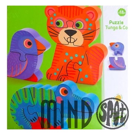 Puzzle Lemn Animale